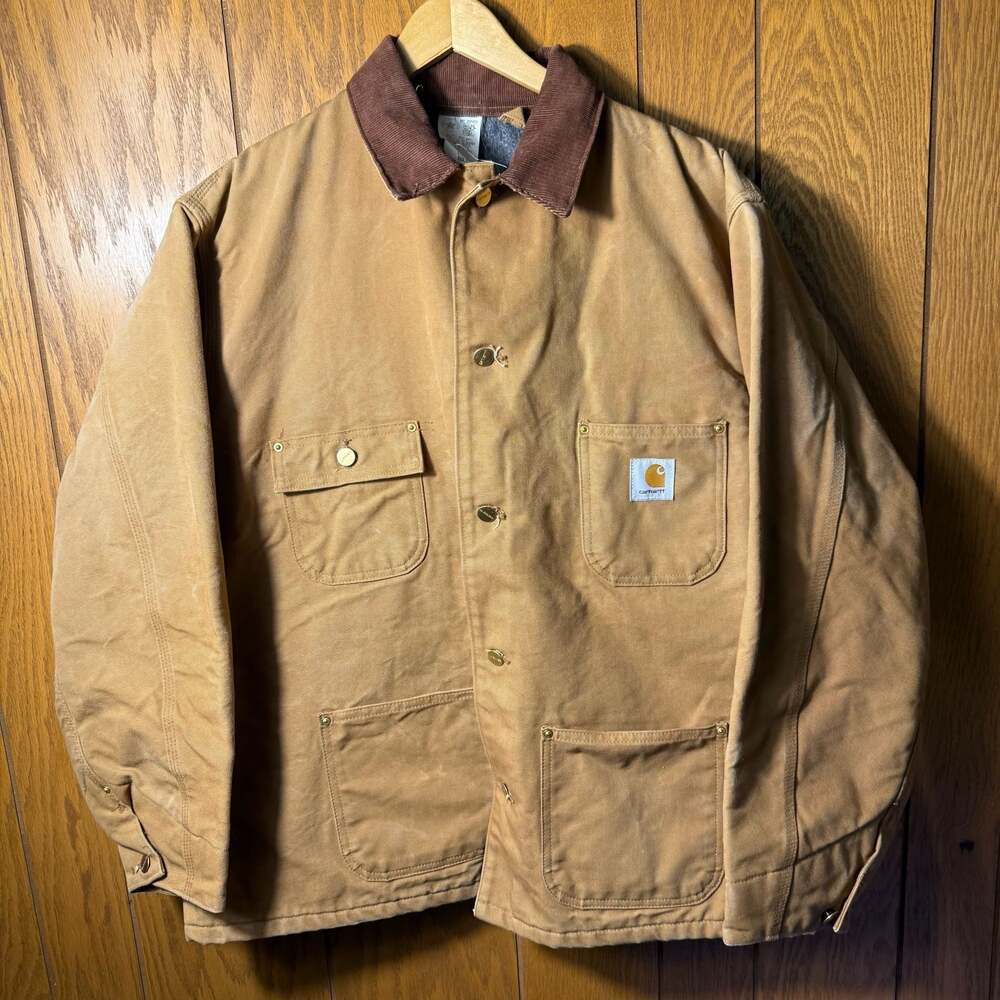 Vintage Carhartt C01 BRN 6BLC Blanket Lined Chore Coat
